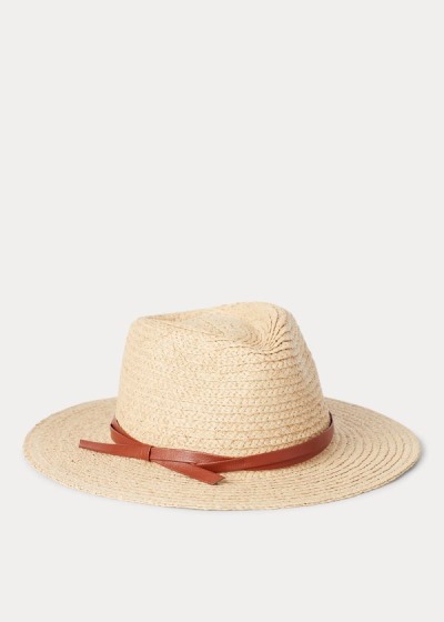 Fedora Ralph Lauren Mujer Marrom - Belted Raffia - TGIYE2951